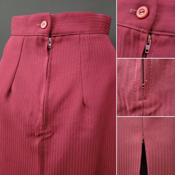 70s/80s Burgundy Skirt Suit - Picture 13 of 14